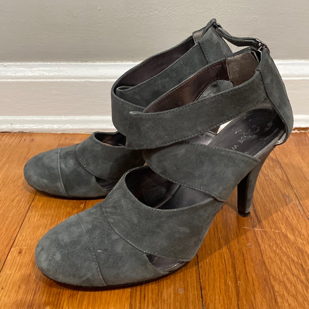 Grey Suede Nine West Heels